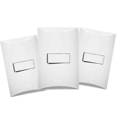 Imagem de Kit C/3 Interruptores Simples, Placa E Suporte Branco Brava Cod. 551001/3 – Soprano