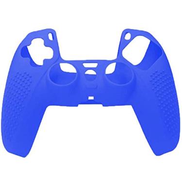 Imagem de Capa para gamepad à prova de poeira, capa de silicone TwiHill de material leve, Gamers anti-extrusão à prova de suor para PS5 (Azul)