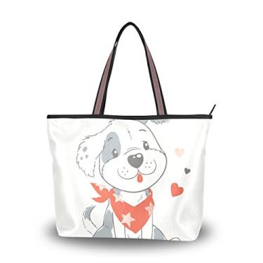 Imagem de Bolsa de ombro fofa para cachorro e coração bolsa de ombro para mulheres e meninas, Multicolorido., Medium
