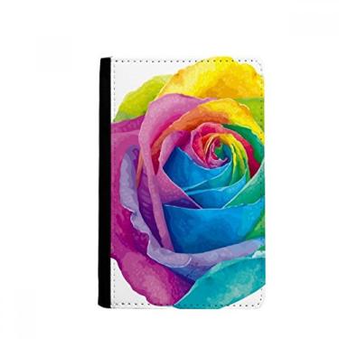 Imagem de Porta-passaporte com flor lésbica arco-íris gay LGBT Notecase Burse capa carteira porta-cartões