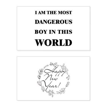 Imagem de Cartão de felicitações I Am The Dangerous Boy New Year Festival Bless Message Present