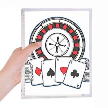 Imagem de Fichas de pôquer, caderno de ilustração para toca-discos, folhas soltas, diário recarregável, papelaria