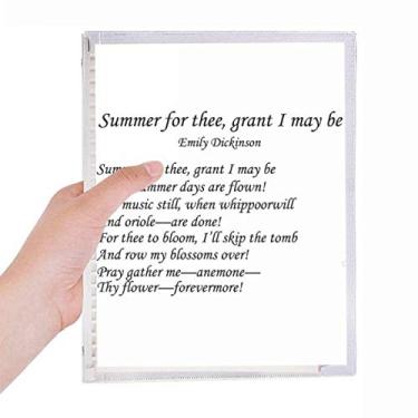 Imagem de Caderno Poetry Dickinson Summer Of Thee com folhas soltas e diário recarregável, papelaria