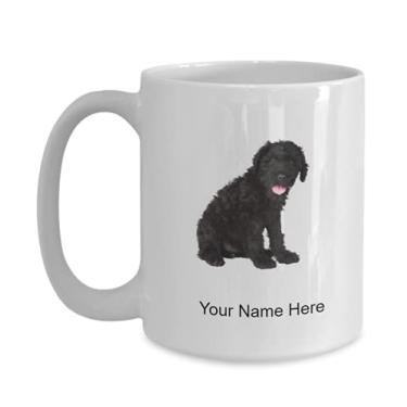 Imagem de Caneca russa personalizada fofa e preta - Caneca de café para amantes da russa - Caneca de café de 425 g