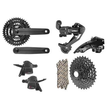 Imagem de Kit Transmissão 24V Câmbios Pedivela Cubos Cassete Alavancas