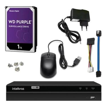 Imagem de Stand Alone dvr Intelbras 08 Canais mhdx 1008 Multi-HD com Hd 1 Tera Wd Purple