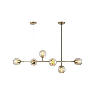 Imagem de Lustre Pendente Moderno Esfera Bola Dourado Inovartte INL85