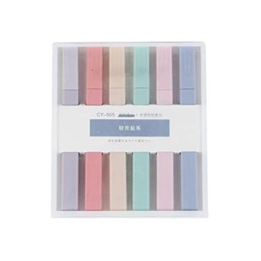 Imagem de Conjunto de 6 canetas marcadoras marca-texto, cores suaves e amigáveis aos olhos, durável e escrita, multiuso para escola, escritório e viagens, delicado e bonito (2)