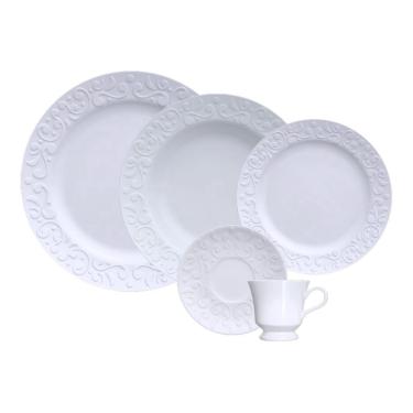 Jogo Jantar E Chá Completo 60 peças Porcelana Schmidt Eterna 12 Lugares -  Porcelanas Schmidt - Aparelho de Jantar - Magazine Luiza