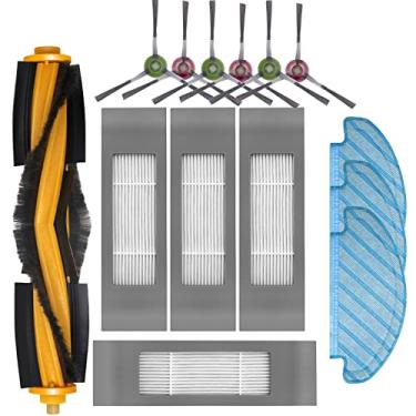 Imagem de HMHAMA Peças de reposição adequadas para Ecovacs Deebot OZMO T8 T8 Max T8 AIVI T5 & T8 Series Kit de acessórios para aspirador de pó, 1 escova de rolo principal, 4 filtros, 3 pares de escovas