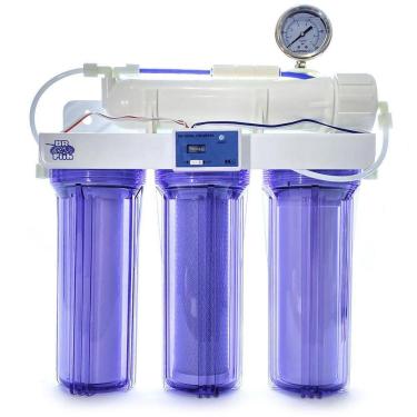 Imagem de Filtro Osmose Reversa 75Gpd + Manometro + Tds In-Line Trans