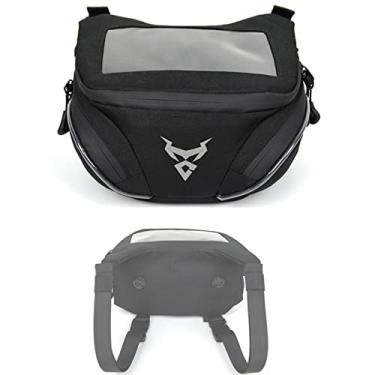 Imagem de FUUBAMB00 Bolsa de motocicleta portátil, à prova de chuva e expansível, bolsa de navegação para celular, design de tela sensível ao toque, bolsa de cabeça de scooter, cinza, 22 x 18 x 12 cm