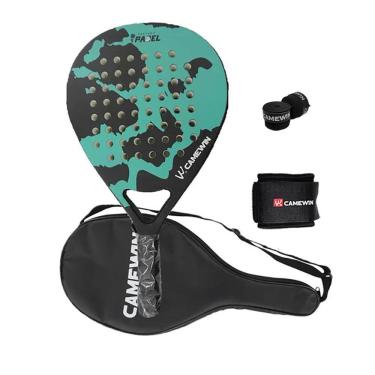 Imagem de Raquete de tênis de padel CAMEWIN em fibra de carbono 18k 360g + 10g