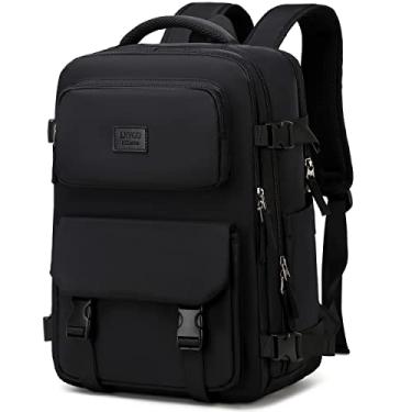 Imagem de Mochila para laptop de 43 cm, mochila de viagem de negócios, grande, bolsa de livros universitária, bolsa de computador para mulheres e homens, Preto, Large