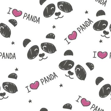 Imagem de Papel De Parede Adesivo Panda Love Ursinho Pet Animais Quarto  2.5M -