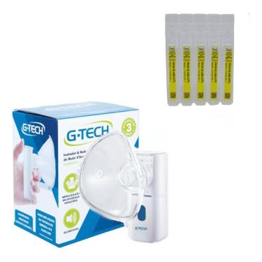 Imagem de Mini Inalador Nebulizado Rede Vibratoria + Soro Fisiologico