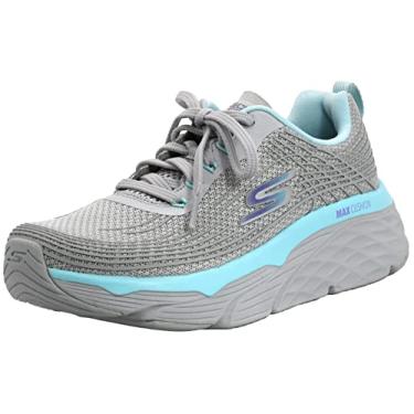 Imagem de Skechers Tênis feminino Max Cushion Elite, Cinza/turquesa/roxo, 36 BR