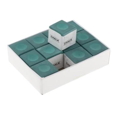 Imagem de Pegciuho 12 Pacotes de Giz para Taco de Bilhar, Pontas Universais para Taco, Textura Fina, Acessórios de Ponta para Taco de Bilhar, Giz para Taco, Verde