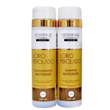 Imagem de Kit Loiro Perolado Sh+Cond Cuidado Completo - Kerabrasil