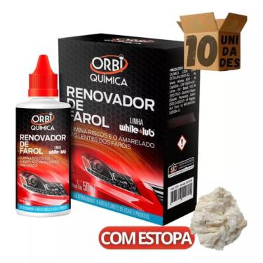 Imagem de Kit 10 Revitalizador Mágico Limpador De Farol Tira Amarelado e Riscos 
