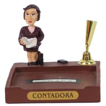 Imagem de Miniatura Profissional Contadora Resina Porta Caneta/Papel - Meerchi