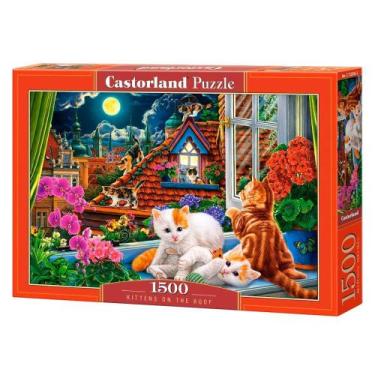 Imagem de Puzzle 1500 Peças Gatos Na Janela - Imp. Castorland - Grow