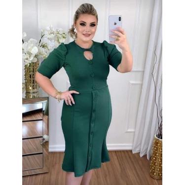 Imagem de Vestido Midi Plus Size Carmen Moda Evangélica Feminina - Miss Flower, 