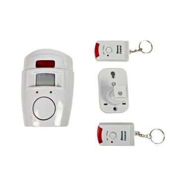 Imagem de Kit Alarme Sem Fio Sensor Presença Sirene 2 Controles - Oem