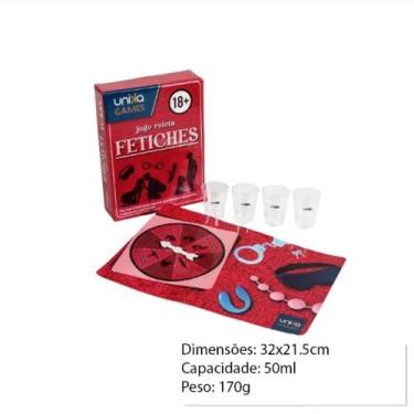 Imagem de Jogo Roleta Fetiche +18 Acompanhado de Copos de Shot - Unika Games