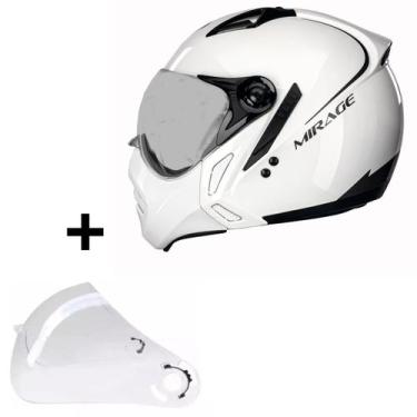 Imagem de Capacete Masculino Feminino Peels Mirage Branco + Viseira, 60