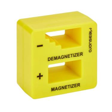 Imagem de MeasuPro Desmagnetizador e magnetizador - amarelo - para pontas de chaves de fenda, brocas e ferramentas pequenas, parafusos grandes ou grandes, brocas, soquetes, porcas, parafusos, pregos e