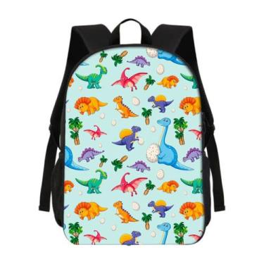 Imagem de Mochila Escolar Dinossauro Azul Volta as Aulas