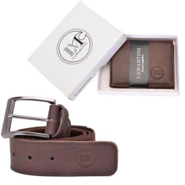 Imagem de kit Cinto Masculino em Couro e Elástico e Carteira Masculina Couro Leg