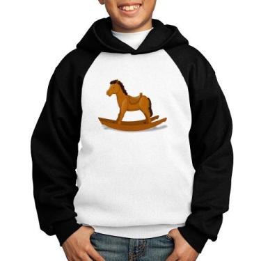 Imagem de Moletom Infantil Cavalinho De Pau - Foca na Moda, Branco, Preto, 4