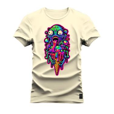 Imagem de Camiseta Plus Size Algodão Premium T-Shirt Casquinha Derretendo - Nexs