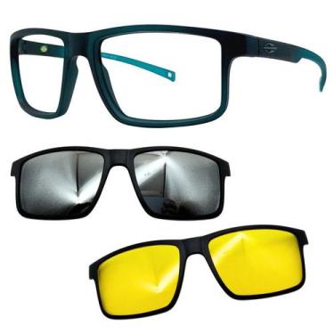 Imagem de Oculos Mormaii 6127 Swap 5 Com 2 Clipons Prata e Noturno, K04 verde