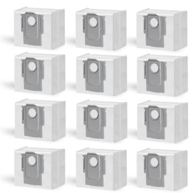 Imagem de Conjunto de sacos não tecidos descartáveis para aspirador de pó Roborock Q5+/Q5 Pro+/Q7 MAX+/Q7+/S8+/G10S / G10SPro, pacote com 12