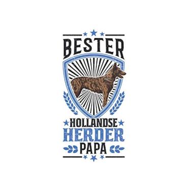 Imagem de Hollandse Herder Notizbuch: Hollandse Herder Papa Holländischer Schäferhund / 6x9 Zoll / 120 gepunktete Seiten Seiten