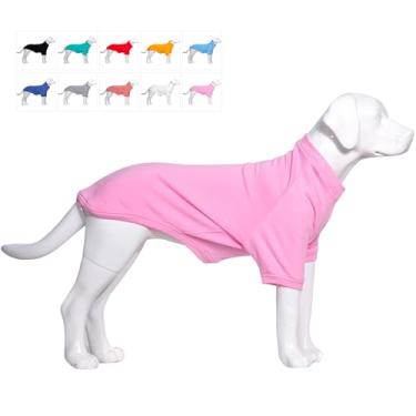 Imagem de Pulôver de cachorro Lovelonglong 2019 para outono, inverno, clima frio, cães, camisetas para cães pequenos, médios, grandes, 100% algodãoLovelonglong XS (small dog -5lbs) rosa