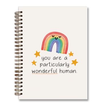 Imagem de foedor Boho, caderno espiral arco-íris positivo, você é particular, pautado na faculdade, caderno espiral para meninas adolescentes, mulheres, caderno espiral de capa dura para escritórios, escolas,