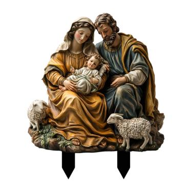 Imagem de Ioensy Estaca de acrílico para cena de natividade de Jesus no jardim, decoração de Natal, estaca de placa de quintal de Natal, para festival,