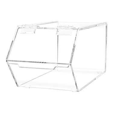 Imagem de Marketing Holders Caixa de Armazenamento de Alimentos com Tampa Articulada para Coberturas de Sorvete 5" X 11" Doces Nozes Granola Cereal Dispensador de Acrílico Transparente Sem Montagem Por