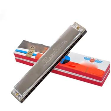 Imagem de Para Iniciantes harmônica Gaita Tremolo De 24 Buracos Chave De Dó Para Iniciantes - 3 OITAVA