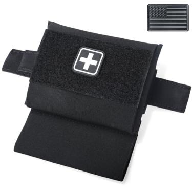 Imagem de LIVANS Bolsa de microtrauma Molle IFAK, cinto tático de primeiros socorros, bolsa IFAK médica EMT de sobrevivência de emergência, pacote pequeno EDC portátil com rede de torniquete, para cinto de