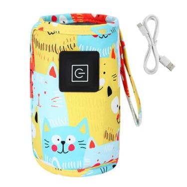 Imagem de Aquecedor de mamadeiras,Aquecedor de mamadeiras | Aquecedor e esterilizador de leite para bebês USB - Manga isolante constante para garrafa de bebê portátil, ideal para viagens, bolsas aquecedoras de