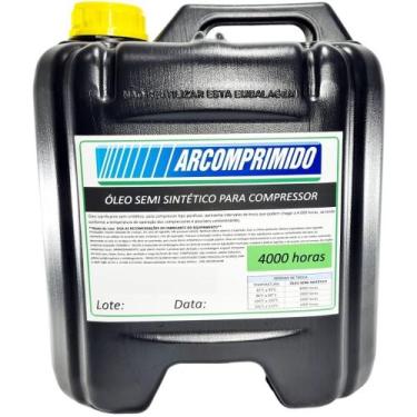 Imagem de Óleo Semi Sintético 4000hrs Compressor Parafuso Fiac 20l - Arcomprimid