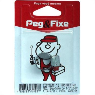 Imagem de Cartela Abracadeira Rosca Sem Fim  1/2 X 5/8'' Peg&Fixe Com 1 Peca Aas