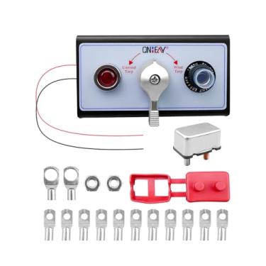 Imagem de Kit de interruptor de lona 12 VDC 50 Amps interruptor de partida rotativo trailer ou circuito de veículos de caminhão com disjuntor e luz indicadora e todas as peças de montagem kit de pré-instalação