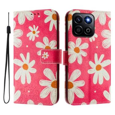 Imagem de Capa carteira para Honor X7C 4G, 3 compartimentos para cartão, 1 compartimento para dinheiro, capa flip de couro PU com padrão fofo, capa com fivela magnética à prova de choque, compatível com sem fio