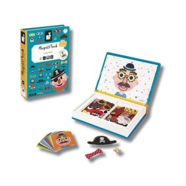Imagem de Livro Magnetico Infantil Educativo Montessori Crazy Faces - Janod